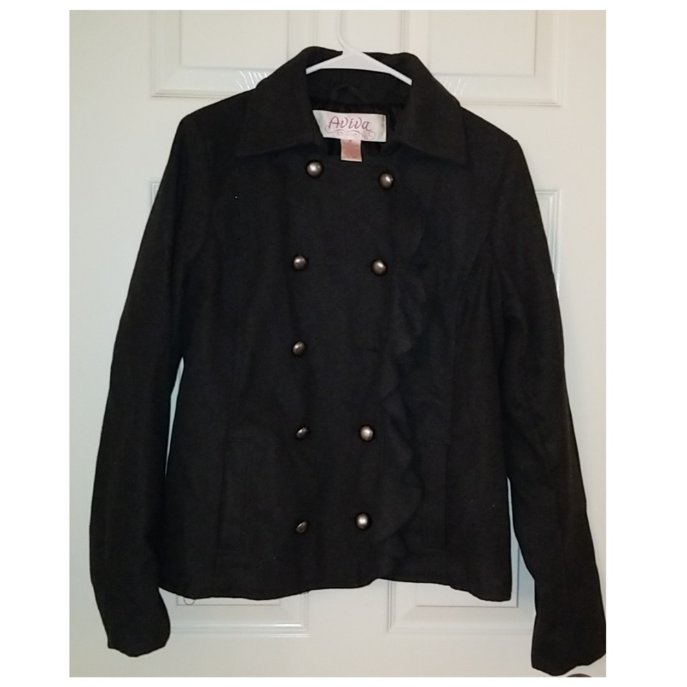 ***Charcoal Grey Pea Coat***